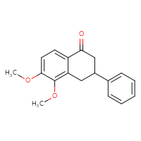 Chemical structure of 5,6-dimethoxy-3-phenyl-1,2,3,4-tetrahydronaphthalen-1-one - CSSB00102422689