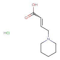 Chemical structure of 4-(piperidin-1-yl)but-2-enoic acid hydrochloride - CSSB00020588246