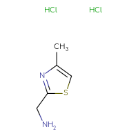 Chemical structure of 1-(4-methyl-1,3-thiazol-2-yl)methanamine dihydrochloride - CSSB00015183719