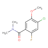 Chemical structure of 4-chloro-2-fluoro-5-methoxy-N,N-dimethylbenzamide - CSSB21043418675