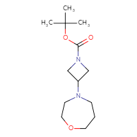 Chemical structure of tert-butyl 3-(1,4-oxazepan-4-yl)azetidine-1-carboxylate - CSSB00113914083