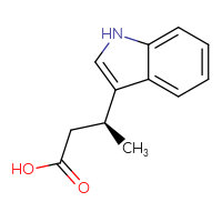 Chemical structure of (3S)-3-(1H-indol-3-yl)butanoic acid - CSSB00020821407