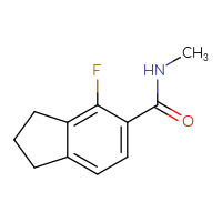 Chemical structure of 4-fluoro-N-methyl-2,3-dihydro-1H-indene-5-carboxamide - CSSB06918093347