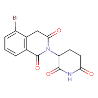Chemical structure of 5-bromo-2-(2,6-dioxopiperidin-3-yl)-1,2,3,4-tetrahydroisoquinoline-1,3-dione - CSSB20621662825