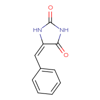 Chemical structure of (5E)-5-(phenylmethylidene)imidazolidine-2,4-dione - CSSB00051921396