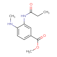 Chemical structure of methyl 4-(methylamino)-3-propanamidobenzoate - CSSB00020621247