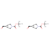 Chemical structure of bis(tert-butyl (1R,5S,6R)-6-formyl-3-azabicyclo[3.1.0]hexane-3-carboxylate) - CSSB00132301081