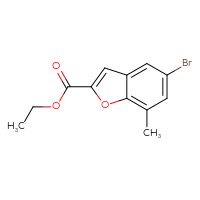 Chemical structure of ethyl 5-bromo-7-methyl-1-benzofuran-2-carboxylate - CSSB00021558957