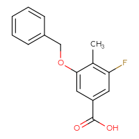 Chemical structure of 3-(benzyloxy)-5-fluoro-4-methylbenzoic acid - CSSB00010871994