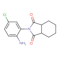 Chemical structure of 2-(2-amino-5-chlorophenyl)-octahydro-1H-isoindole-1,3-dione - CSSB00000752499