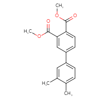 Chemical structure of 3,4-dimethyl 3',4'-dimethyl-[1,1'-biphenyl]-3,4-dicarboxylate - CSSB06589313575