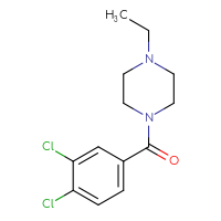 Chemical structure of 1-(3,4-dichlorobenzoyl)-4-ethylpiperazine - CSSB00046921560