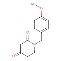 Chemical structure of 1-[(4-methoxyphenyl)methyl]piperidine-2,4-dione - CSSB00006005178