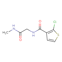 Chemical structure of 2-[(2-chlorothiophen-3-yl)formamido]-N-methylacetamide - CSSB01991485583