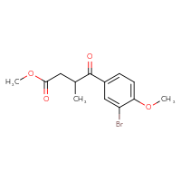 Chemical structure of methyl 4-(3-bromo-4-methoxyphenyl)-3-methyl-4-oxobutanoate - CSSB00003205119