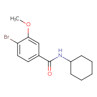 Chemical structure of 4-bromo-N-cyclohexyl-3-methoxybenzamide - CSSB00025756493