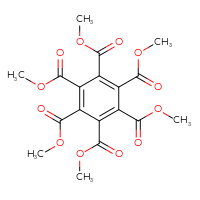 Chemical structure of 1,2,3,4,5,6-hexamethyl benzene-1,2,3,4,5,6-hexacarboxylate - CSSB00000090126