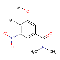 Chemical structure of 3-methoxy-N,N,4-trimethyl-5-nitrobenzamide - CSSB00061273039