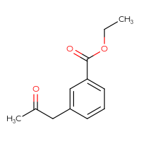 Chemical structure of ethyl 3-(2-oxopropyl)benzoate - CSSB00010004375