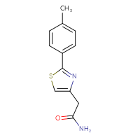 Chemical structure of 2-[2-(4-methylphenyl)-1,3-thiazol-4-yl]acetamide - CSSB00000020827