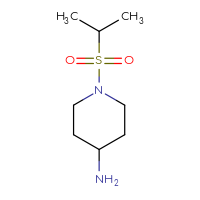 Chemical structure of 1-(propane-2-sulfonyl)piperidin-4-amine - CSSB00000764751