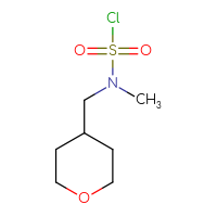 Chemical structure of N-methyl-N-[(oxan-4-yl)methyl]sulfamoyl chloride - CSSB00011907536