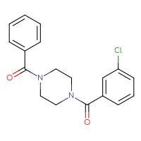Chemical structure of 1-benzoyl-4-(3-chlorobenzoyl)piperazine - CSSB00027748375