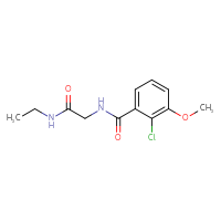 Chemical structure of 2-[(2-chloro-3-methoxyphenyl)formamido]-N-ethylacetamide - CSSB06426259870