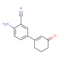 Chemical structure of 2-amino-5-(3-oxocyclohex-1-en-1-yl)benzonitrile - CSSB06583539468