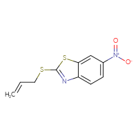 Chemical structure of 6-nitro-2-(prop-2-en-1-ylsulfanyl)-1,3-benzothiazole - CSSB00054446235