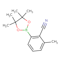 Chemical structure of 2-methyl-6-(4,4,5,5-tetramethyl-1,3,2-dioxaborolan-2-yl)benzonitrile - CSSB00000690243
