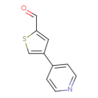 Chemical structure of 4-(pyridin-4-yl)thiophene-2-carbaldehyde - CSSB00009856597