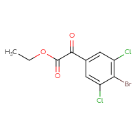 Chemical structure of ethyl 2-(4-bromo-3,5-dichlorophenyl)-2-oxoacetate - CSSB21103686453