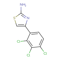 Chemical structure of 4-(2,3,4-trichlorophenyl)-1,3-thiazol-2-amine - CSSB00010004837
