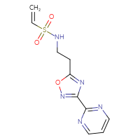 Chemical structure of N-{2-[3-(pyrimidin-2-yl)-1,2,4-oxadiazol-5-yl]ethyl}ethene-1-sulfonamide - CSSB21332165912