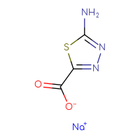 Chemical structure of sodium 5-amino-1,3,4-thiadiazole-2-carboxylate - CSSB00025791524