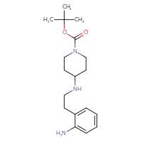 Chemical structure of tert-butyl 4-{[2-(2-aminophenyl)ethyl]amino}piperidine-1-carboxylate - CSSB00010409776
