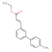Chemical structure of ethyl (2E)-3-{4'-methyl-[1,1'-biphenyl]-3-yl}prop-2-enoate - CSSB06714329351