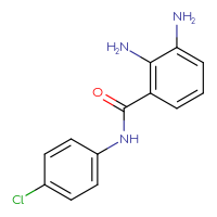 Chemical structure of 2,3-diamino-N-(4-chlorophenyl)benzamide - CSSB00020624134