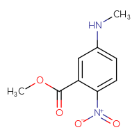 Chemical structure of methyl 5-(methylamino)-2-nitrobenzoate - CSSB00000027999