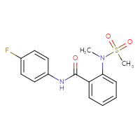 Chemical structure of N-(4-fluorophenyl)-2-(N-methylmethanesulfonamido)benzamide - CSSB00121651849