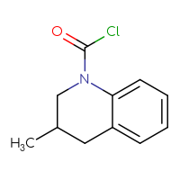 Chemical structure of 3-methyl-1,2,3,4-tetrahydroquinoline-1-carbonyl chloride - CSSB00012351441
