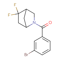 Chemical structure of 2-(3-bromobenzoyl)-5,5-difluoro-2-azabicyclo[2.2.1]heptane - CSSB01905366819