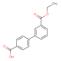 Chemical structure of 3'-(ethoxycarbonyl)-[1,1'-biphenyl]-4-carboxylic acid - CSSB00103918342