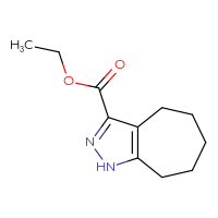 Chemical structure of ethyl 1H,4H,5H,6H,7H,8H-cyclohepta[c]pyrazole-3-carboxylate - CSSB00010126593