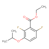 Chemical structure of ethyl 2,6-difluoro-3-(propan-2-yloxy)benzoate - CSSB06835378503