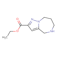 Chemical structure of ethyl 4H,5H,6H,7H,8H-pyrazolo[1,5-a][1,4]diazepine-2-carboxylate - CSSB00010073446