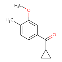 Chemical structure of cyclopropyl(3-methoxy-4-methylphenyl)methanone - CSSB00013776908