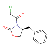 Chemical structure of (4S)-4-benzyl-3-(2-chloroacetyl)-1,3-oxazolidin-2-one - CSSB00020625794