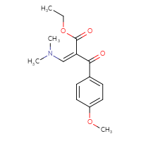 Chemical structure of ethyl (2Z)-3-(dimethylamino)-2-[(Z)-4-methoxybenzoyl]prop-2-enoate - CSSB21332864737